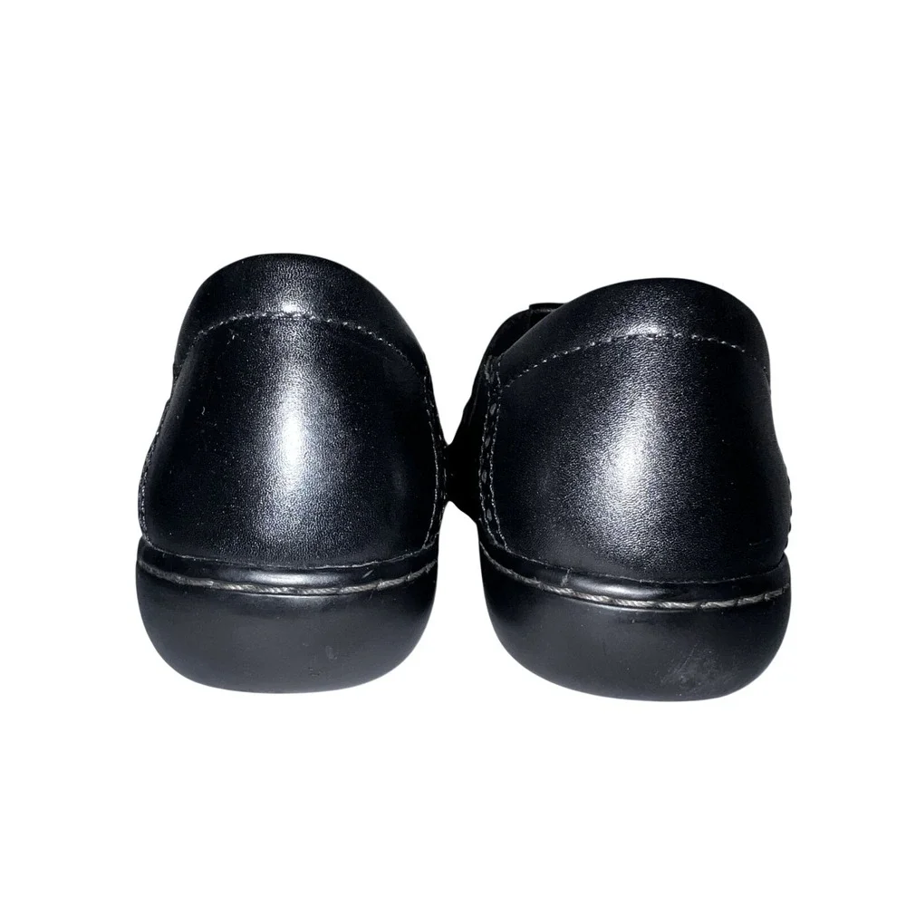 Clarks Bendables Black Leather Double Buckle Mary Jane Brogue Shoes Womens 9.5M
